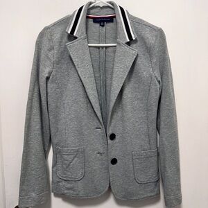 Tommy Hilfiger Grey Blazer with Striped Collar